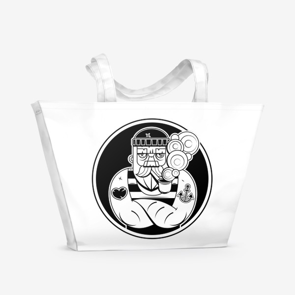 Пляжная сумка «Моряк логотип»