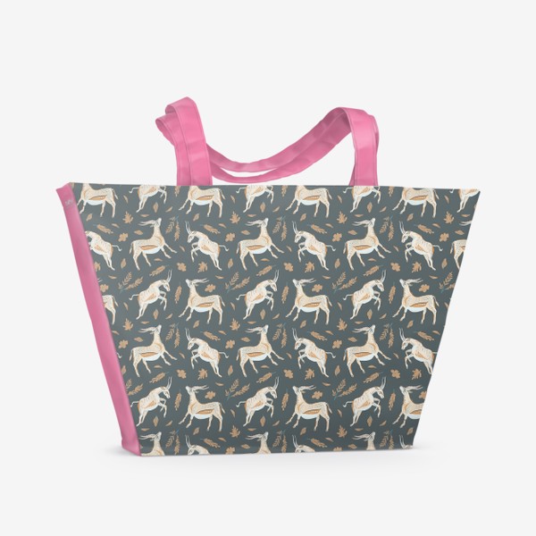 Пляжная сумка «Необычные антилопы паттерн»