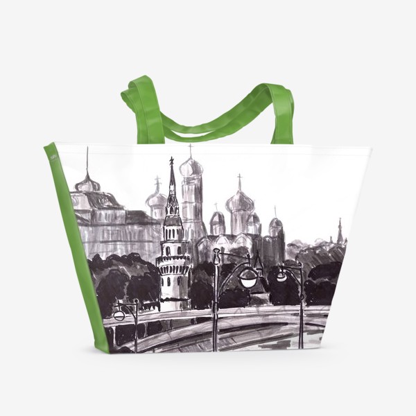 Пляжная сумка «Москва. Кремль.»