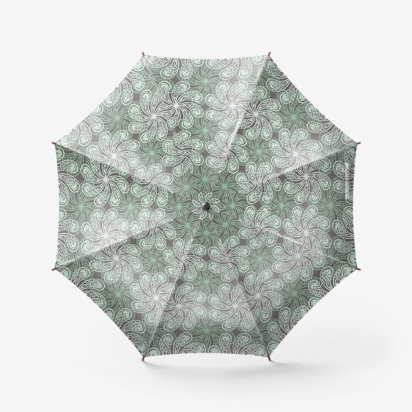 Зонт «Орнамент восточный. Зелёный.»