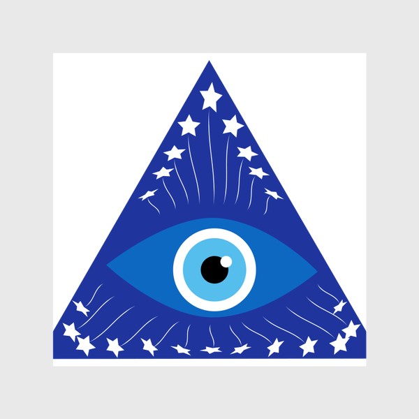 Шторы «Кошачий глаз в треугольнике, мистический талисман»