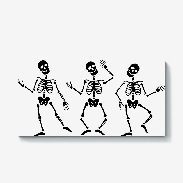 Холст «Три танцующих скелета»