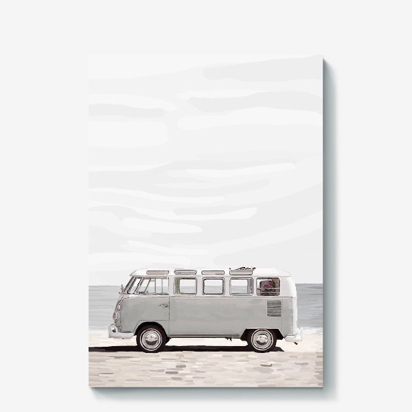 Холст &laquo;Машина на пляже&raquo;