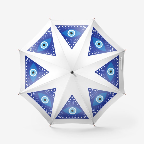 Зонт «Кошачий глаз в треугольнике, мистический талисман»