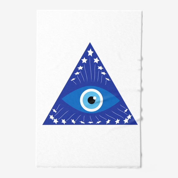 Полотенце «Кошачий глаз в треугольнике, мистический талисман»