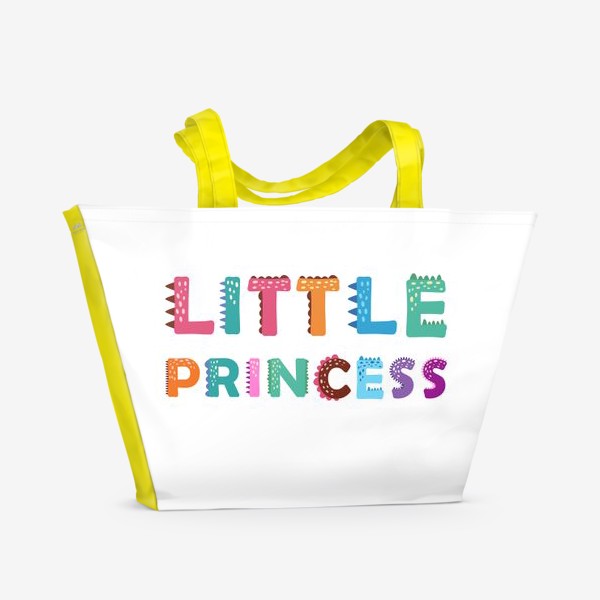 Пляжная сумка «Маленькая принцесса. Яркая надпись для девочек »