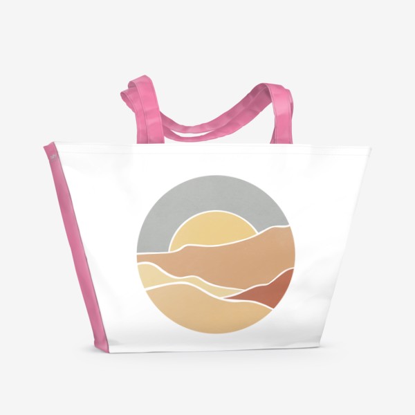 Пляжная сумка «Закат минимализм »