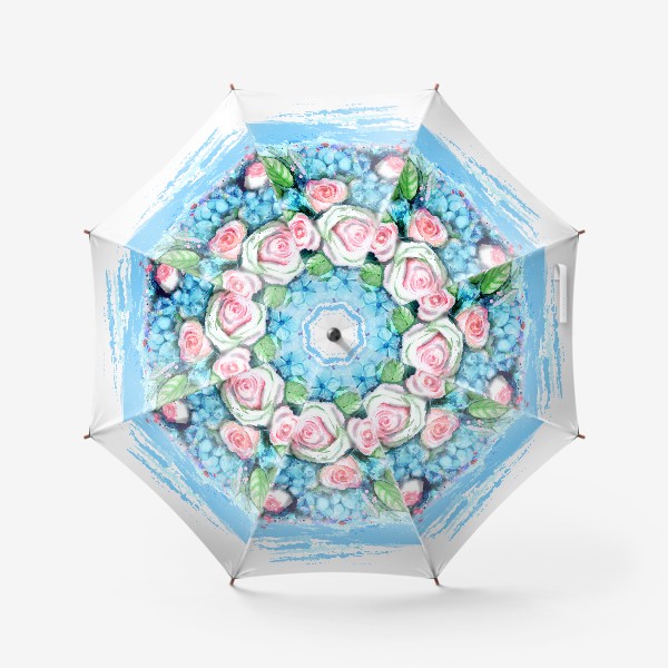 Зонт «Букет с розами в акварельном стиле»