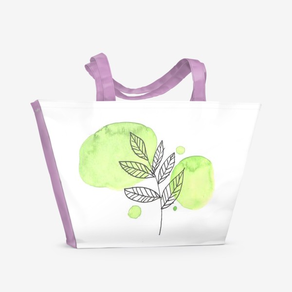 Пляжная сумка «зеленая веточка»