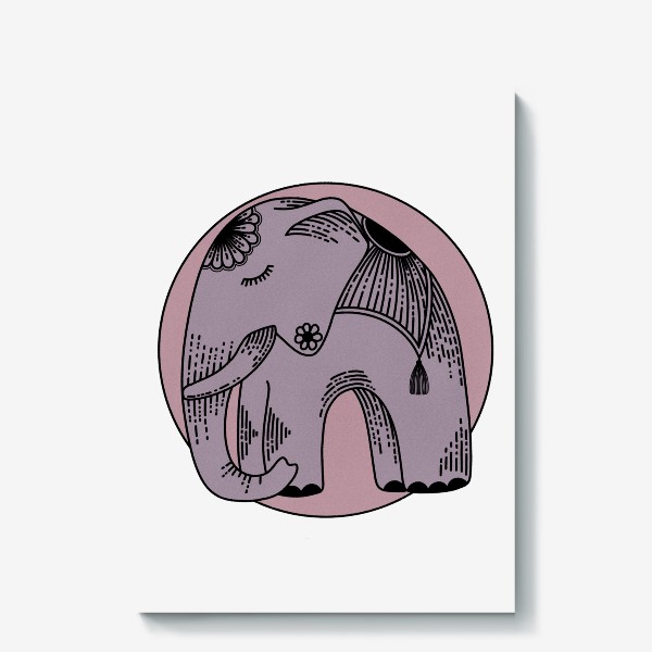 Холст «Розовый слон»