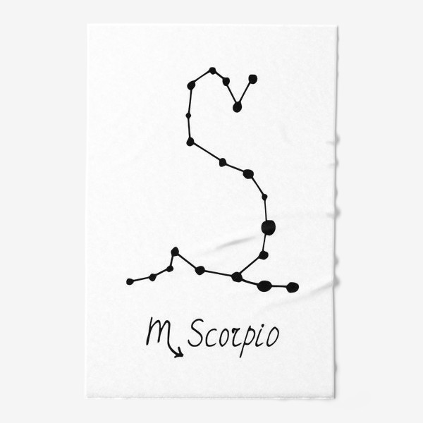 Полотенце «скорпион. созвездие. знак зодиака. подарок скорпиону»