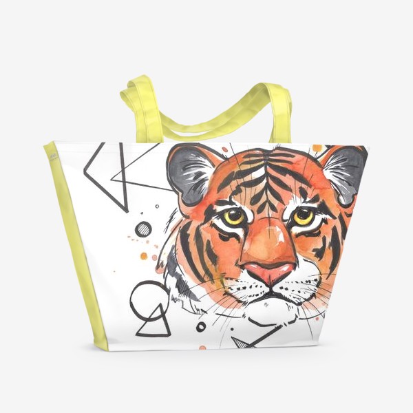Пляжная сумка «тигр графика»