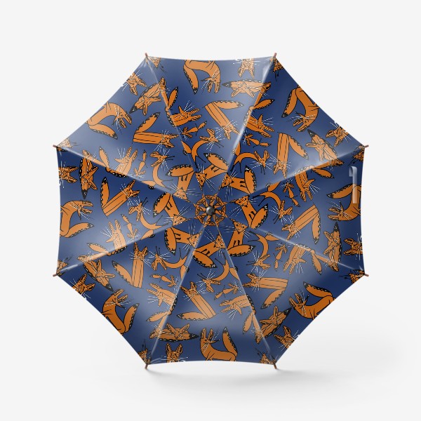 Зонт «Фенек, большеухая лисица, паттерн»