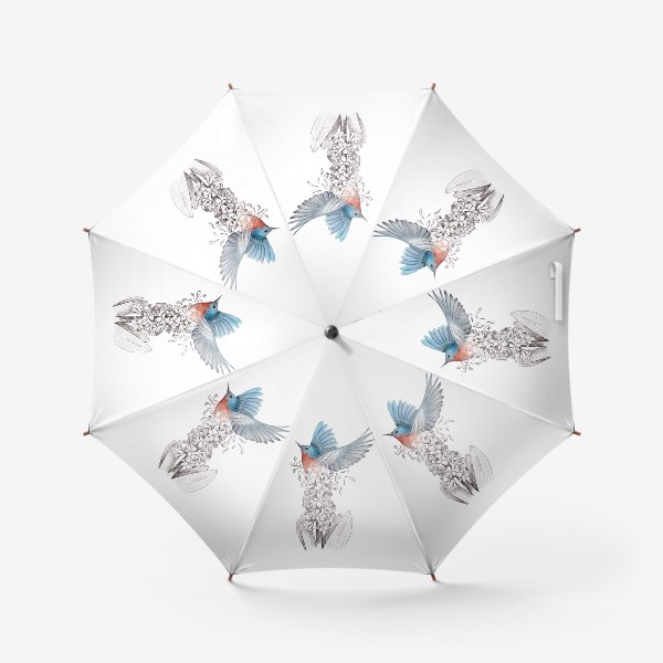Зонт «Птица и цветок»