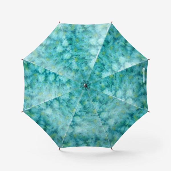 Зонт «Абстракция акварельная бирюзовая»