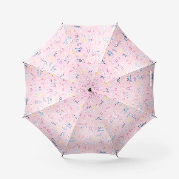 Зонт «Розовый теннисный паттерн »