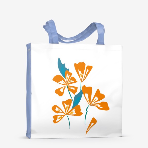 Сумка-шоппер «букет оранжевые цветы»