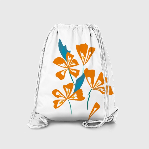 Рюкзак «букет оранжевые цветы»