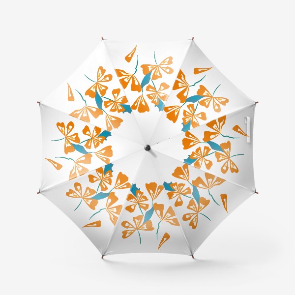 Зонт «букет оранжевые цветы»