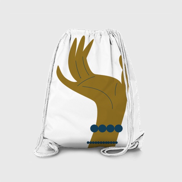 Рюкзак «Золотая изящная рука гадалки на картах таро. Мистика минимализм»