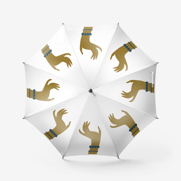 Зонт «Золотая изящная рука гадалки на картах таро. Мистика минимализм»