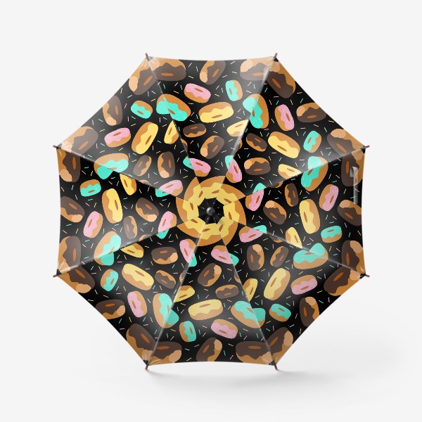 Зонт «Пончики на черном»