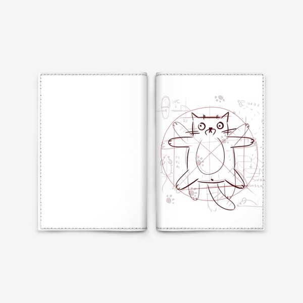 Обложка для паспорта &laquo;Кот Да Винчи&raquo;