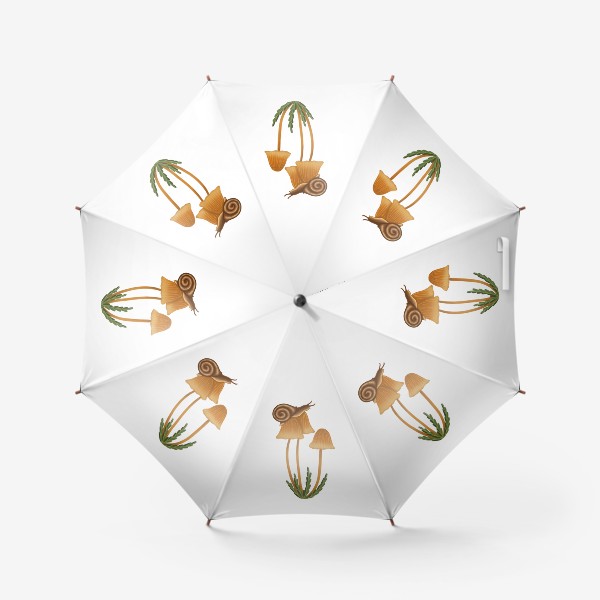 Зонт «Грибы с улиткой»