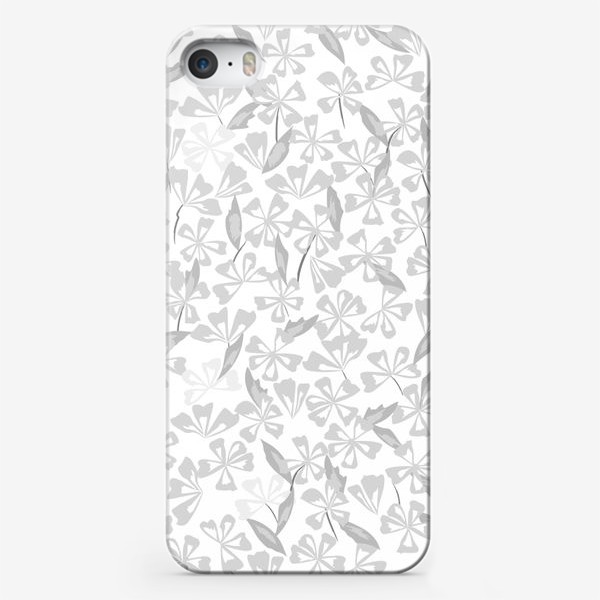 Чехол iPhone «цветы чёрно-белые»