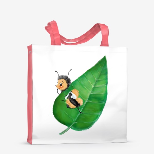 Сумка-шоппер «Пчелка застряла в листочке»