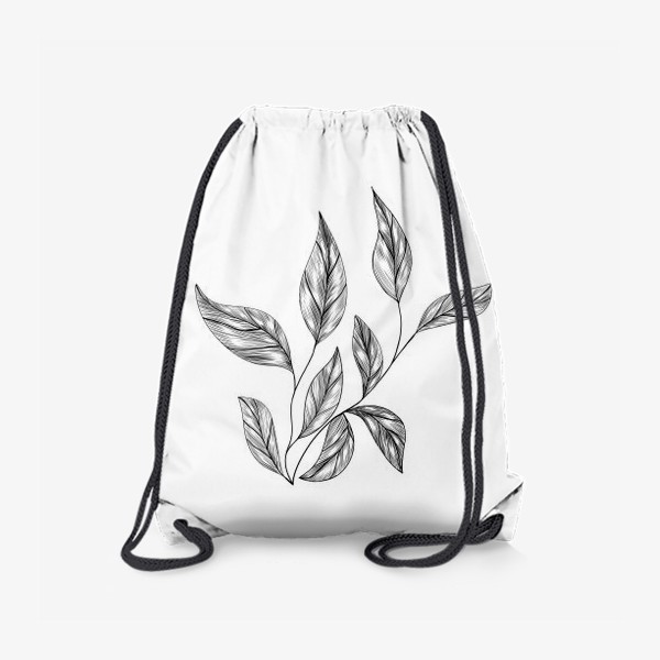 Рюкзак «Листья черно белые»