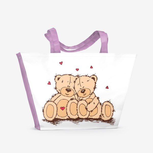 Пляжная сумка «Влюбленные мишки»