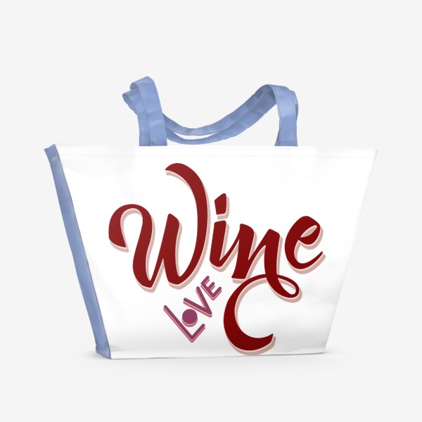 Пляжная сумка «Wine love»