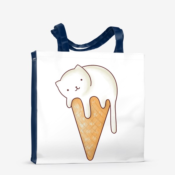 Сумка-шоппер «котик мороженное»