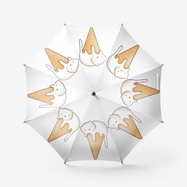 Зонт «котик мороженное»