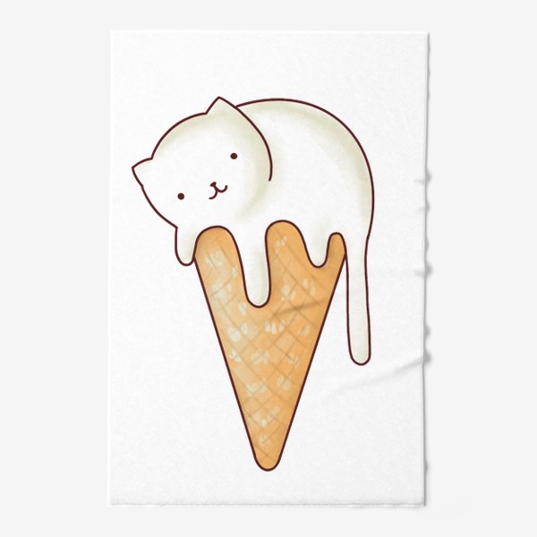 Полотенце «котик мороженное»