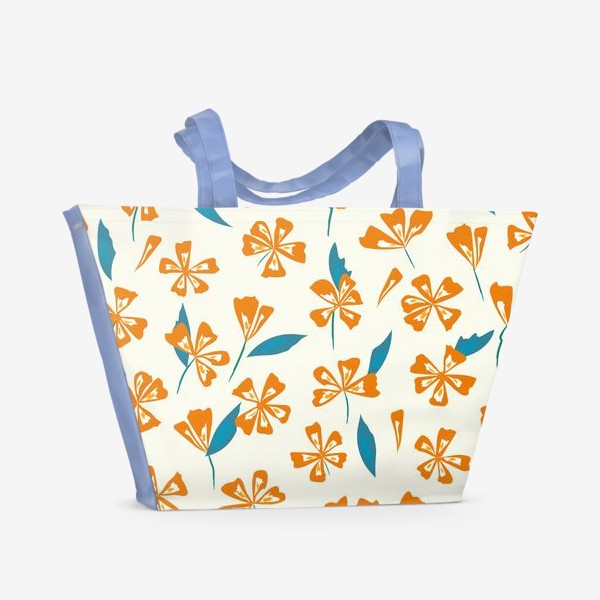 Пляжная сумка «цветочная поляна»