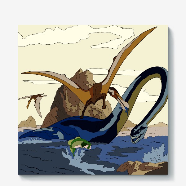 Холст «Морской динозавр»