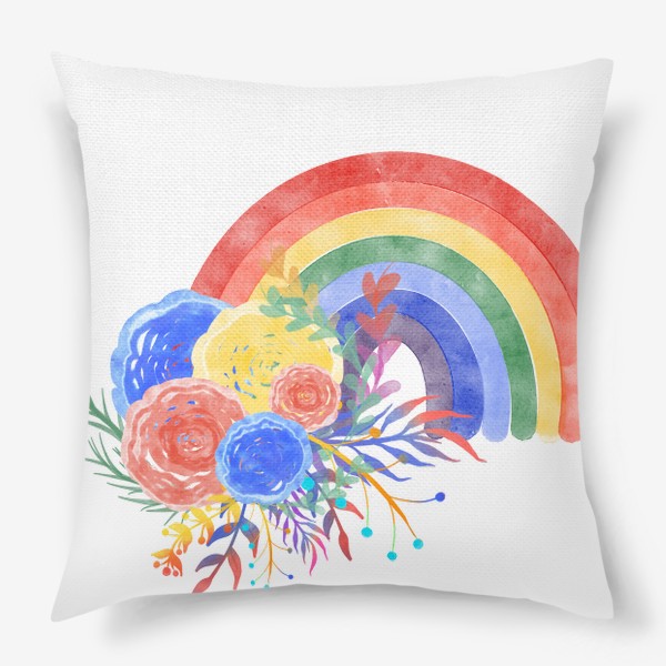 Подушка «Цветущая радуга»