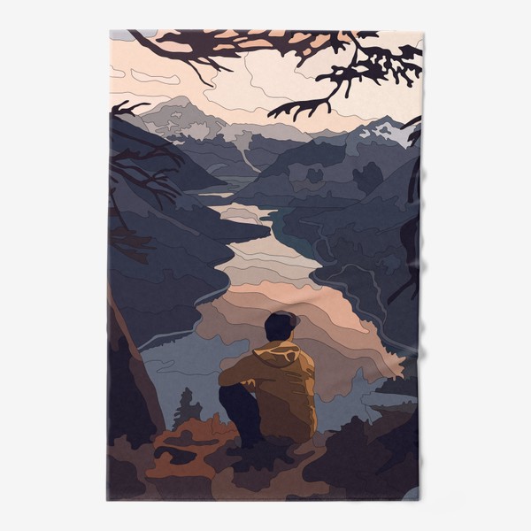 Полотенце «Река в горах»