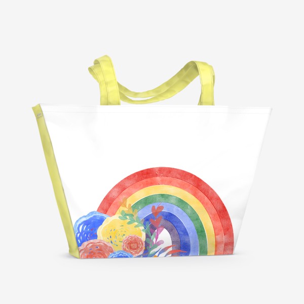 Пляжная сумка «Цветущая радуга»