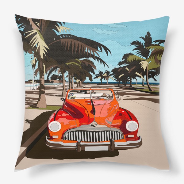 Подушка «Авто под пальмами»