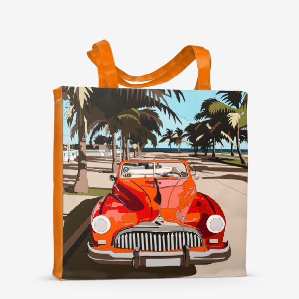 Сумка-шоппер «Авто под пальмами»