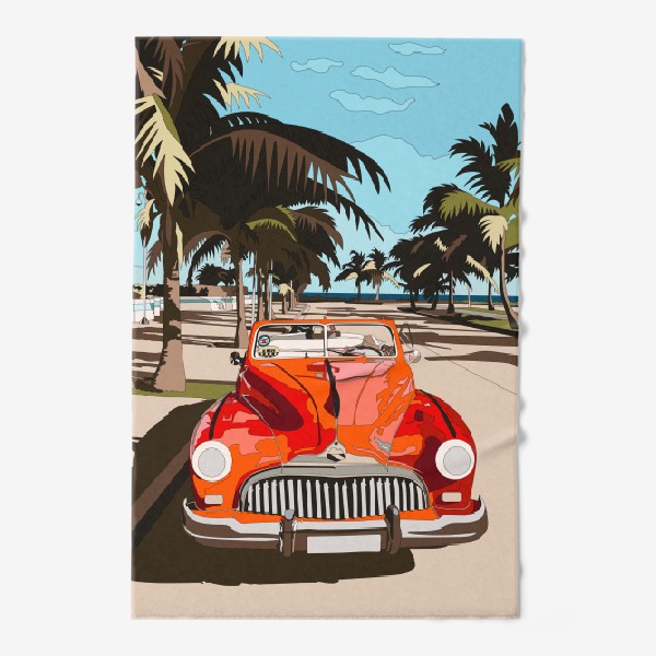 Полотенце «Авто под пальмами»