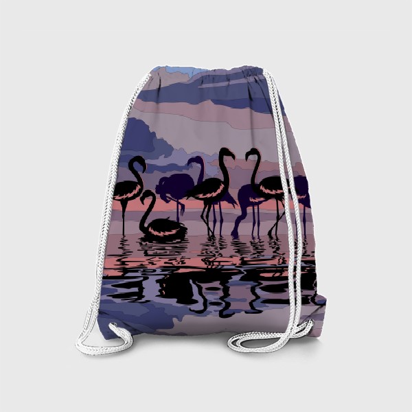 Рюкзак «Фламинго на закате»