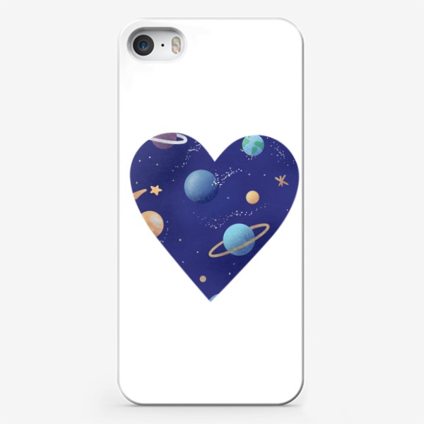 Чехол iPhone «Космос любовь сердце»