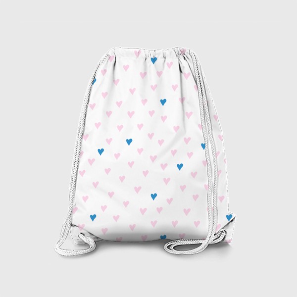 Рюкзак «Паттерн с розовыми и синими сердечками»