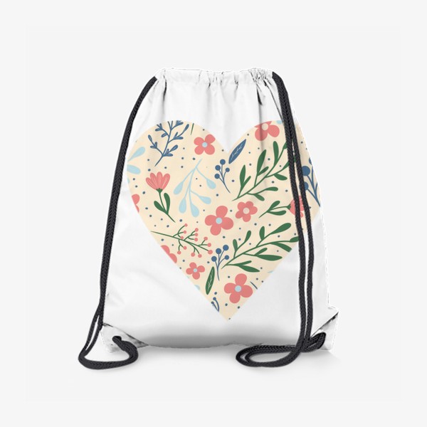 Рюкзак «Цветочный паттерн лето любовь сердце»