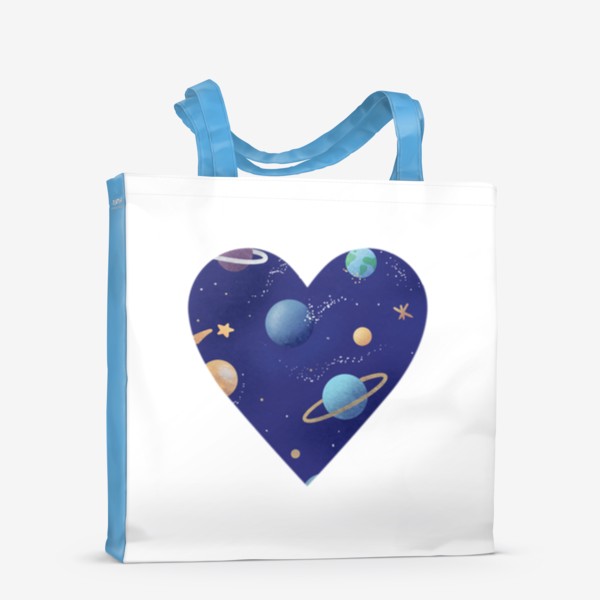 Сумка-шоппер «Космос любовь сердце»