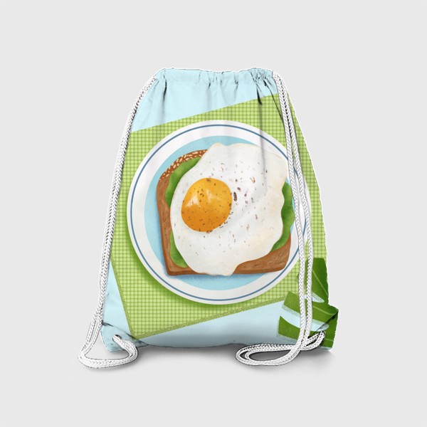 Рюкзак «Яичница фудиллюстрация завтрак»